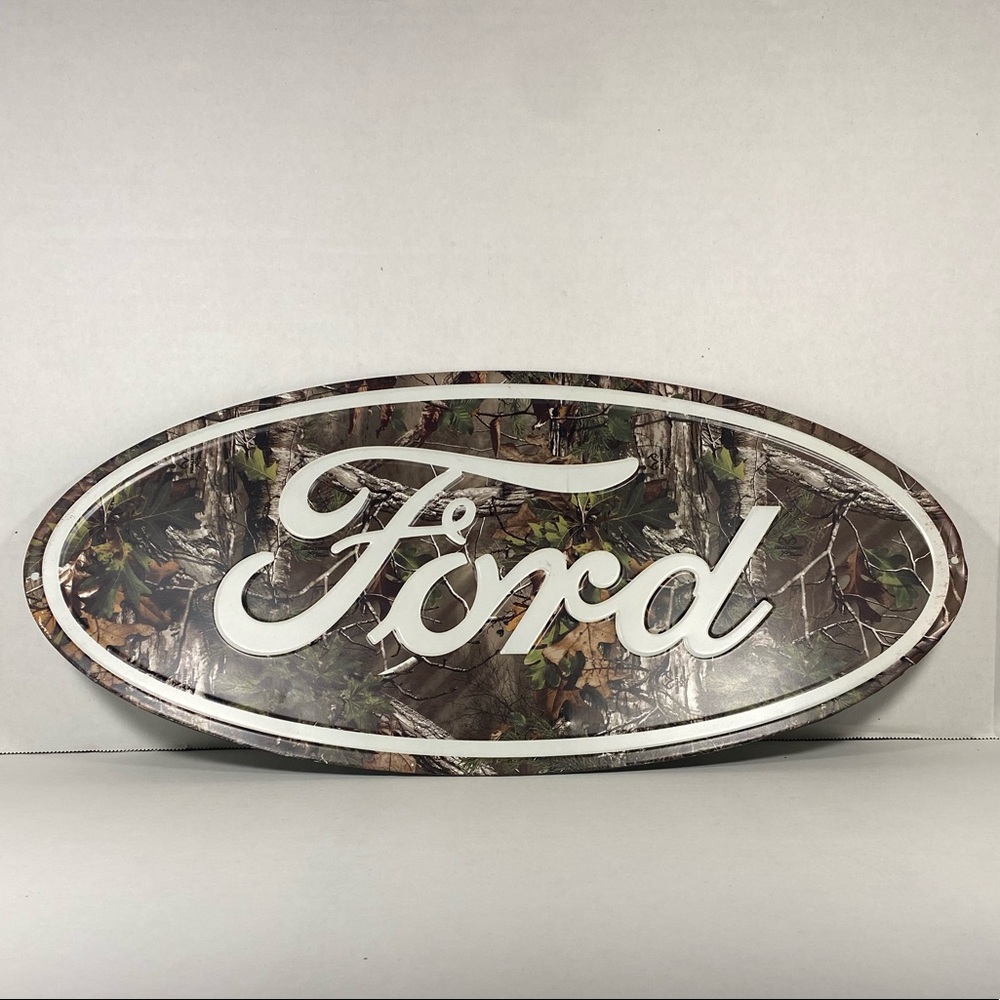 Ford Camo Logo Tin Sign
